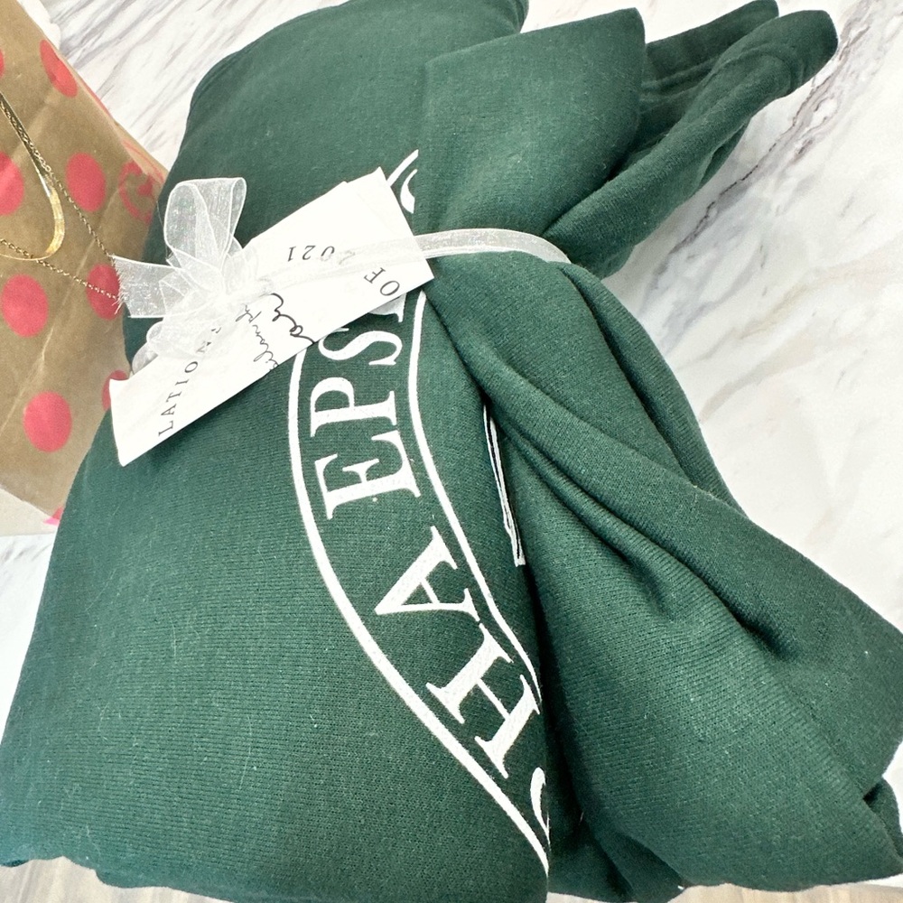 AEPHI Sorority Festive Green Holiday Blanket NWT